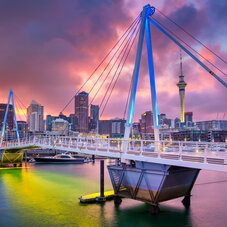 Auckland Skyline Sunrise