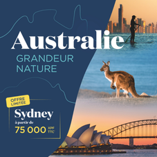 Offre Promo Sydney à partir de 75 000 XPF TTC