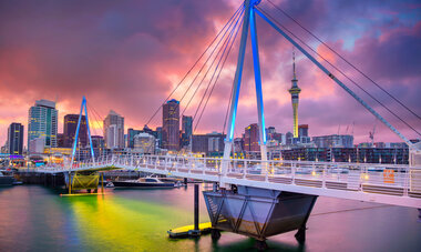 Auckland Skyline Sunrise Auckland Skyline Sunrise