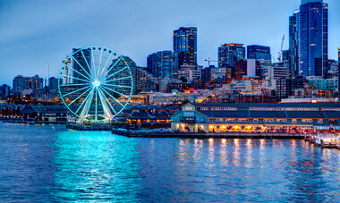 Seattle Waterfront by night Seattle Waterfront by night