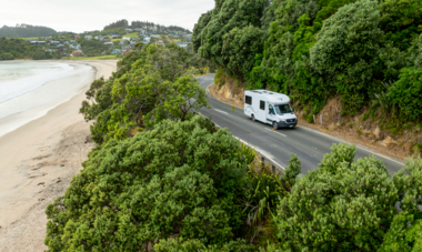 Camping car on the road