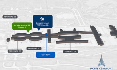 Carte aéroport 3D Paris-CDG