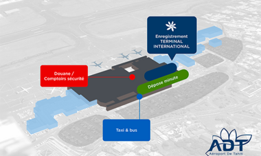 Carte aéroport 3D - PPT Tahiti