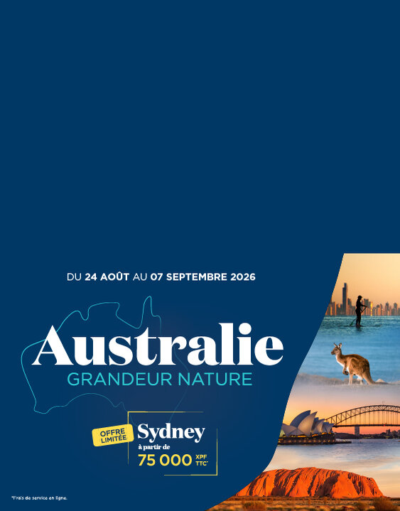 Offre promotionnelle Sydney à partir de 75 000 XPF TTC